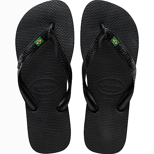 Havaianas Unisex Brasil Zehentrenner, Schwarz, 47/48 EU von Havaianas