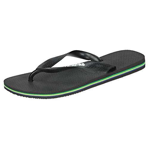 Havaianas Unisex Brasil Logo, Black/Black, 4.5/5 von Havaianas