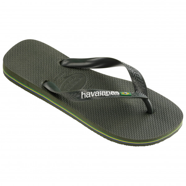 Havaianas - Brasil Logo - Sandalen Gr 35/36 oliv von Havaianas