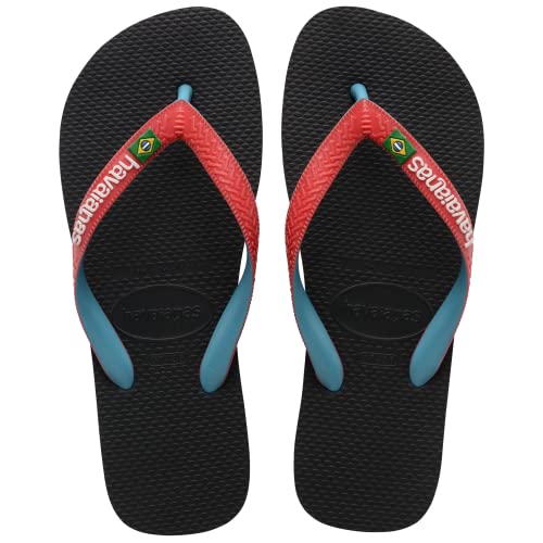 Havaianas Kinder Flip Flops Brasil Logo, Schwarz Roter Rubin, 27/28 EU von Havaianas