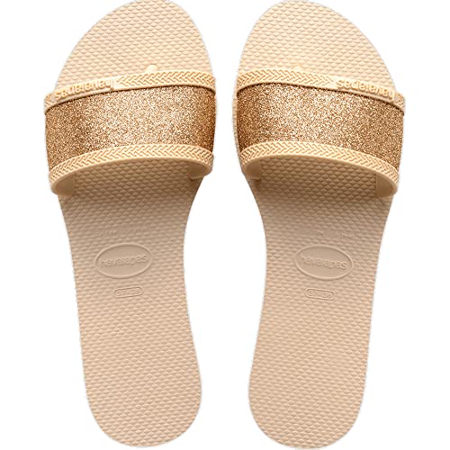 Havaianas Damen Angra Glitter Beige Slide Sandale, beige, 35/36 EU von Havaianas