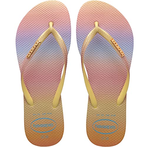 Havaianas Damen-Flip-Flops mit schmalem Farbverlauf, gelb, 41/42 EU von Havaianas