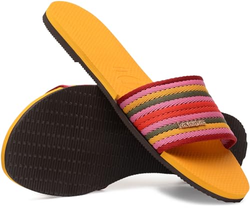 Havaianas Damen Pantolette HAV. YOU MALTA MIX dunkelorange/rosa/rot/khaki/gelb 37-38 von Havaianas