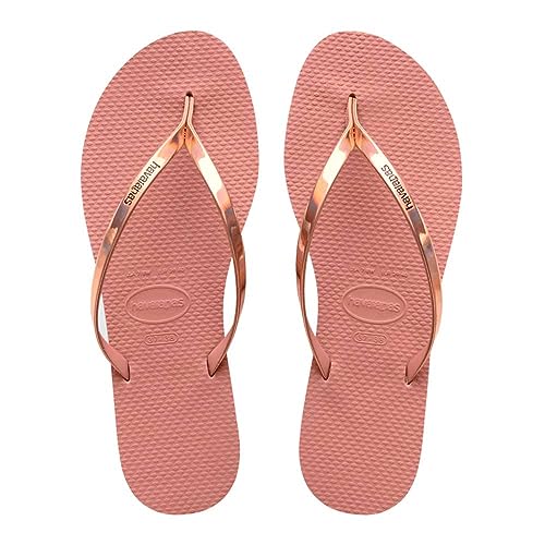 Havaianas - You Metallic, Bequeme, stylische und vielseitige Sandalen, Dünne Riemen mit Metallic-Finish, Kleiner Absatz, für Damen von Havaianas