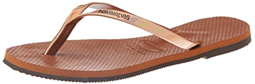 Havaianas Damen Metallic Rust Flip-Flop, rust, 35/36 von Havaianas