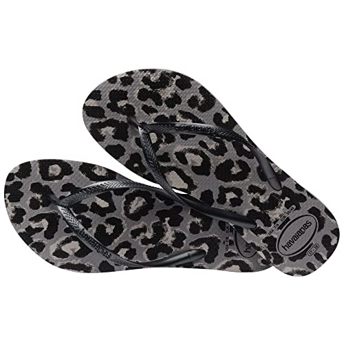 Havaianas Damen Slim Animals Flip Flops, Old Steel Grey Grey, 7.5/8 UK von Havaianas