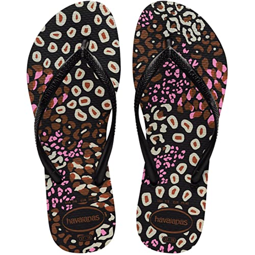 Havaianas Damen Slim Animals Flip-Flop, Schwarz/Pink Lemonade, 37/38 EU, Schwarz Rosa Limonade, 4.5/5 UK von Havaianas