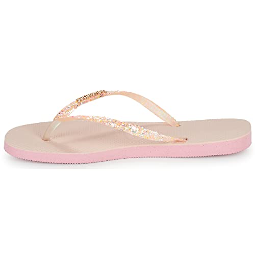 Havaianas Damen Schmaler Glitzer Flipflop, Makaron-Rosa, 35/36 EU von Havaianas