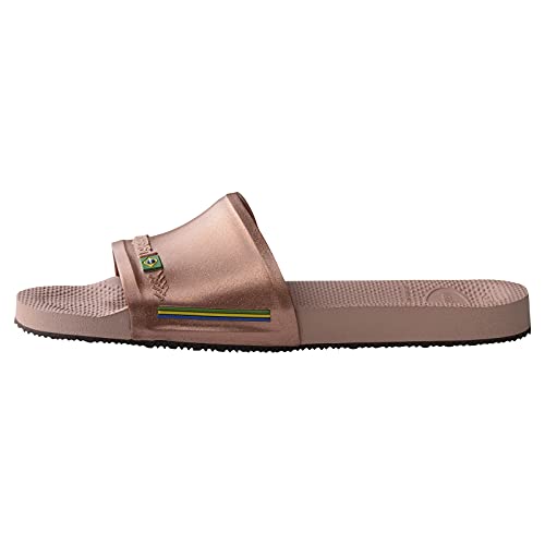 Havaianas Unisex Erwachsene Slide Brasil Flip-Flops, Crocus Rose Golden Blush von Havaianas