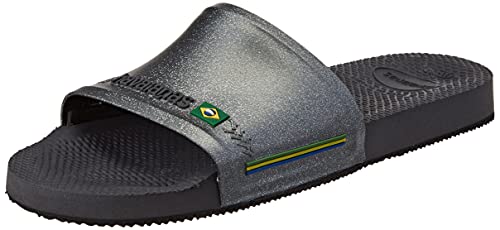 Havaianas Old Slide Brasil Unisex-Sandale, New Graphite, 3/4 UK von Havaianas