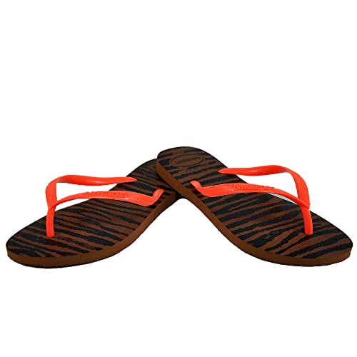 Havaianas Damen Slim Animals Flip Flops, Rostorange, 33/34 EU von Havaianas