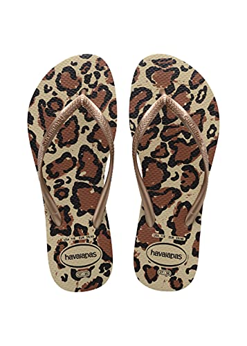 Havaianas Damen Slim Animals Flip flops, Sandgrau / Roségold 41/42 EU von Havaianas