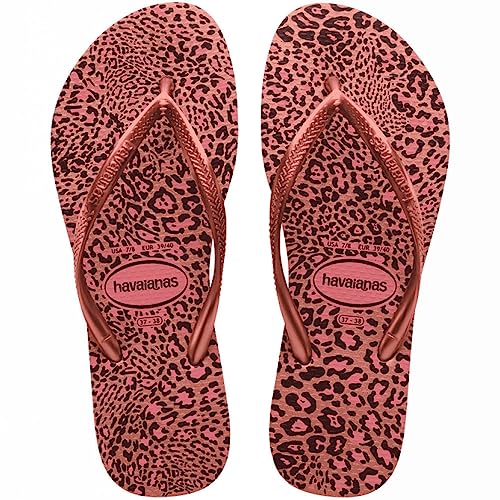 Havaianas Damen Slim Animals RoseGolden Flip-Flop, Crocus Rose/Golden Blush, 39-40 EU, Crocus Rose Golden Blush von Havaianas