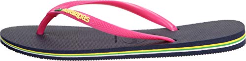 Havaianas Damen Slim Brasil Logo Flip flops, Navy Blau 35/36 EU von Havaianas