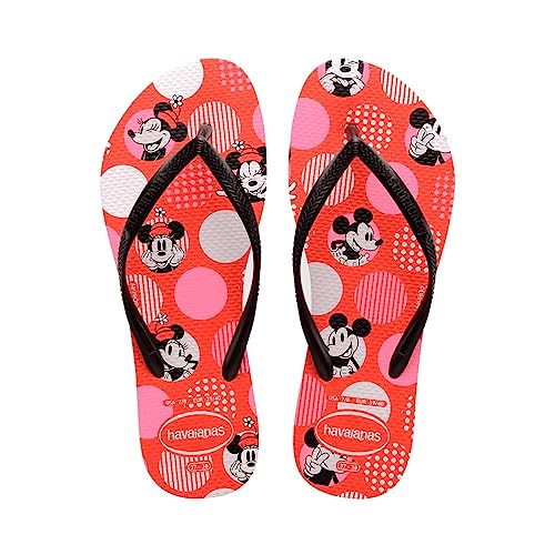 Havaianas Damen Slim Disney Flipflop,Rot Zerquetscht / Schwarz,33/34 EU von Havaianas