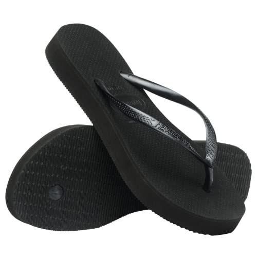 Havaianas Damen Slim Flatform Flip Flop Sandalen, Schwarz von Havaianas