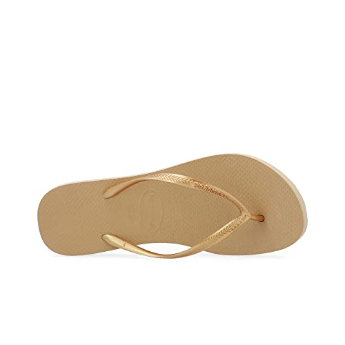 Havaianas Damen Slim Flatform Flip-Flop, goldfarben, 6/7 UK von Havaianas