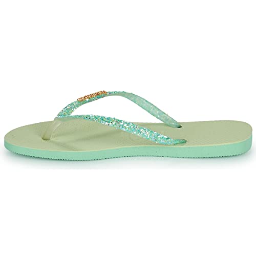 Havaianas Damen Slim Glitter Flourish Flipflop, Grüner Garten, 35/36 EU von Havaianas