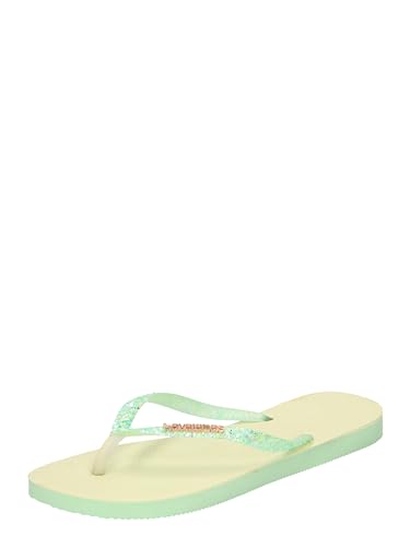 Havaianas Damen Slim Glitter Flourish Flipflop, Grüner Garten, 37/38 EU von Havaianas