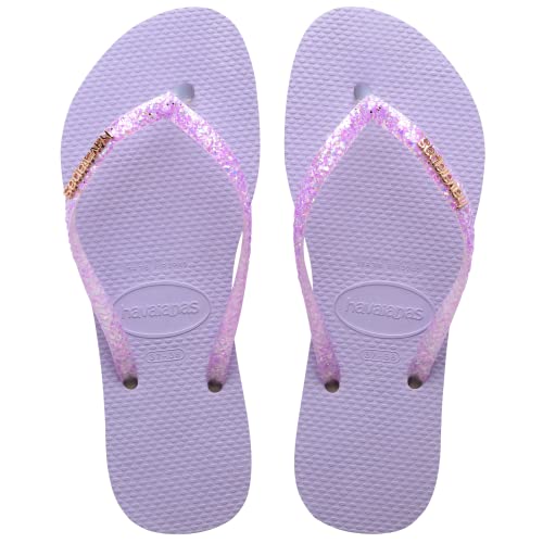 Havaianas Damen Schmaler Glitzer Flipflop, Violett, 39/40 EU von Havaianas