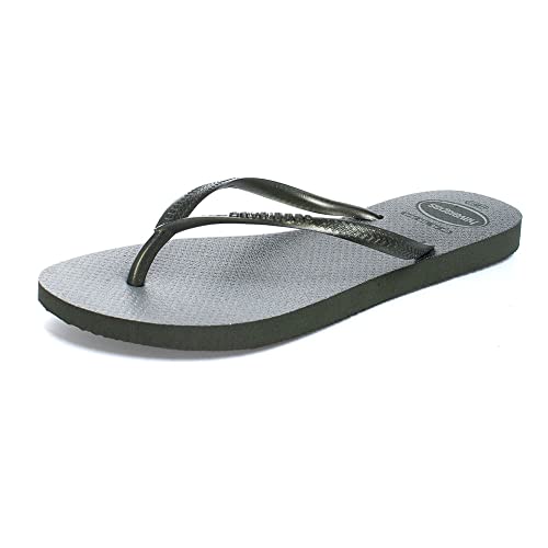 Havaianas Damen Slim Glitter Gloss Flip-Flop, grün, 33/34 EU von Havaianas