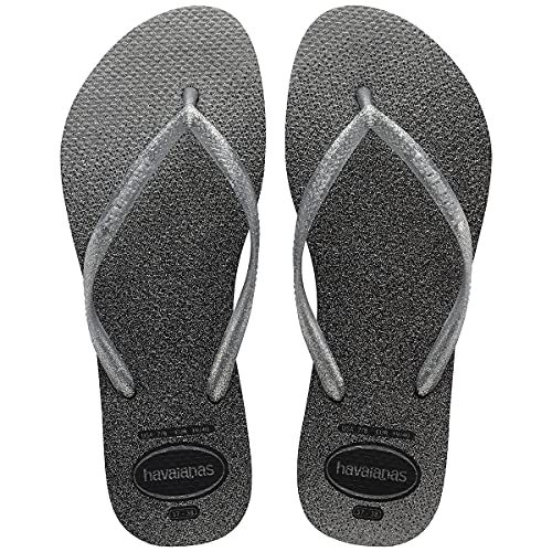 Havaianas Damen Slim Glitter Gloss Flip-Flop, Schwarz, 33/34 EU von Havaianas