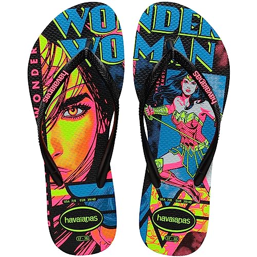 Havaianas Women's Slim Heroinas Flip Flops, Schwarz, 33/34 EU von Havaianas