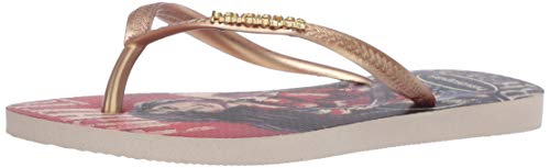 Havaianas Damen Slim Heroinas Zehentrenner, (Beige/Rot), 42/43 EU von Havaianas