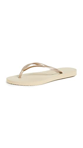 Havaianas Damen Slim Little Birds Flip Flop Sandale, Sandgrau/Hellgold. von Havaianas