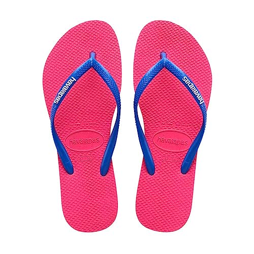 Havaianas Flip-Flops für Damen, schlankes Logo, Pink Electric Pink, 33/34 EU von Havaianas