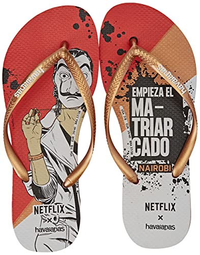 Havaianas Slim Nairobi Casa de Papel Netflix, Flip-Flop für Damen, Red Crush - Größe: 33/34 EU von Havaianas