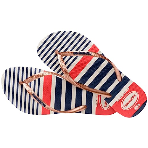 Havaianas Damen Slim Nautical Flip flops, Gold 41/42 EU von Havaianas