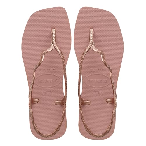 Havaianas – Soleil, stilvolle, langlebige und bequeme T-förmige Sandalen mit Riemenverschluss hinten, Wellenschnallen und profilierter Sohle, Damen von Havaianas