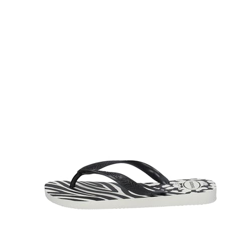 Havaianas Damen Top Animals Flip Flop Sandale, weiß/schwarz, 33/34 EU von Havaianas