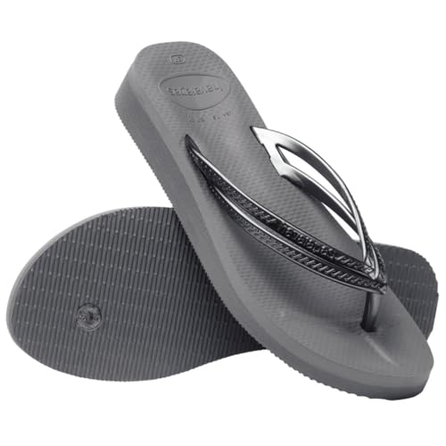 Havaianas Damen Wedges Flipflop, Stahlgrau / Stahlgrau, 42 EU von Havaianas