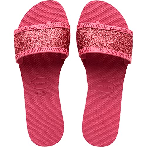 Havaianas Damen Angra Glitter Velvet Rose Slide Sandale, Samtrose, 37/38 EU von Havaianas