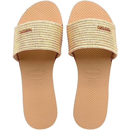 Havaianas Damen You Malta Metallic Flache Schuhe Sandalen Gold 35-36 EU (EU 37/38) von Havaianas