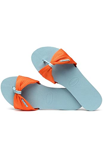 Havaianas Damen You Saint Tropez Basic Flache Sandale, Blau-Blue Water, 42 EU Schmal von Havaianas