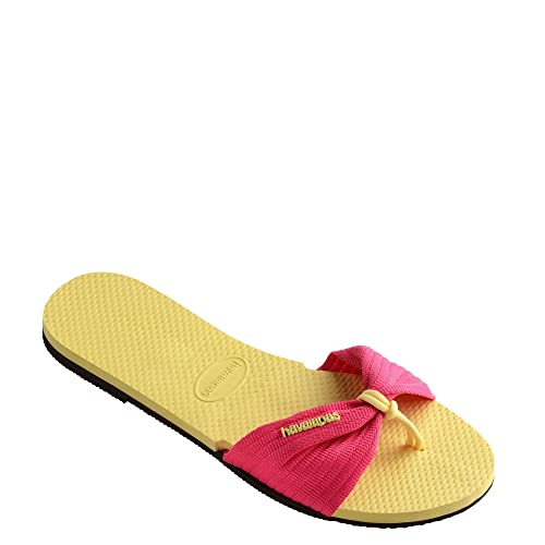 Havaianas You Saint Tropez Basic flache Sandale, Zitronengelb, 34 EU von Havaianas