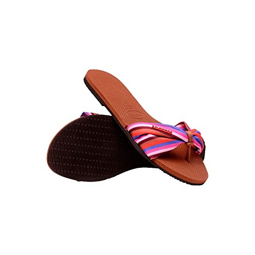 Havaianas Damen Saint Tropez Print Sandale, rust, 11.5/13 UK von Havaianas