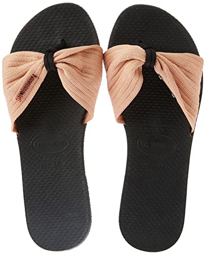 Havaianas You St Tropez Basic Sandale für Damen, Schwarz Hellrosa, 39/40 EU von Havaianas