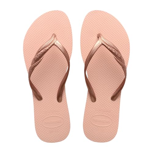 Havaianas – Fantasia, bequeme, strapazierfähige und elegante Flip-Flops, mit Metallic-Streifen und seitlicher Kreuzung, Damen von Havaianas