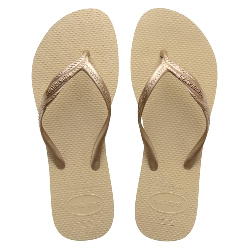 Havaianas – Fantasia, bequeme, strapazierfähige und elegante Flip-Flops, mit Metallic-Streifen und seitlicher Kreuzung, Damen, 41/42 EU von Havaianas