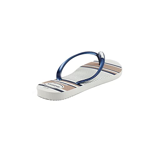 Havaianas Flip-Flops für Damen, schmal, nautisch, Weiß Marineblau, 33/34 EU von Havaianas