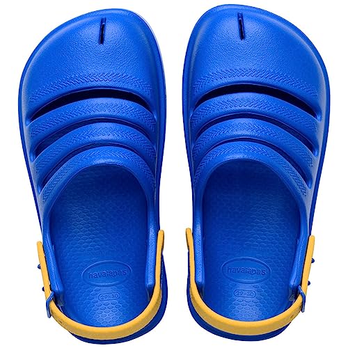 Havaianas Unisex Kinder Clog Sandalen, Star Blue Yellow Gold, 2 UK Child von Havaianas