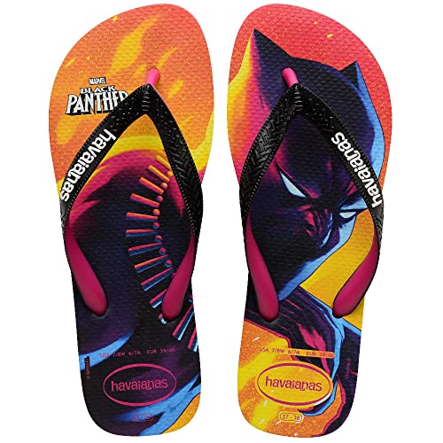 Havaianas Top Marvel Flip Flops Unisex, Schwarz/Rosa Elektrisch, 33/34 EU von Havaianas