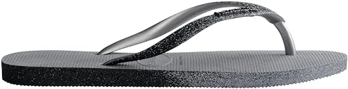 Havaianas Hav Slim Sparkle Black, Tongues Femme,Gris,39 EU von Havaianas