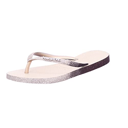 Havaianas Hav Slim Sparkle Black, Tongues Femme,Gris Sable,41 EU von Havaianas