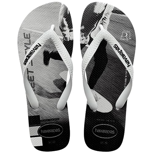 Havaianas Herren Hype Flip-Flop, Weiß Weiß Schwarz Schwarz, 35/36 EU von Havaianas