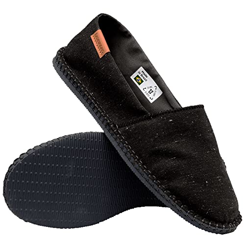 Havaianas Origine IV Wedge Espadrille-Sandale, Unisex, Schwarz, 45 EU schmal von Havaianas